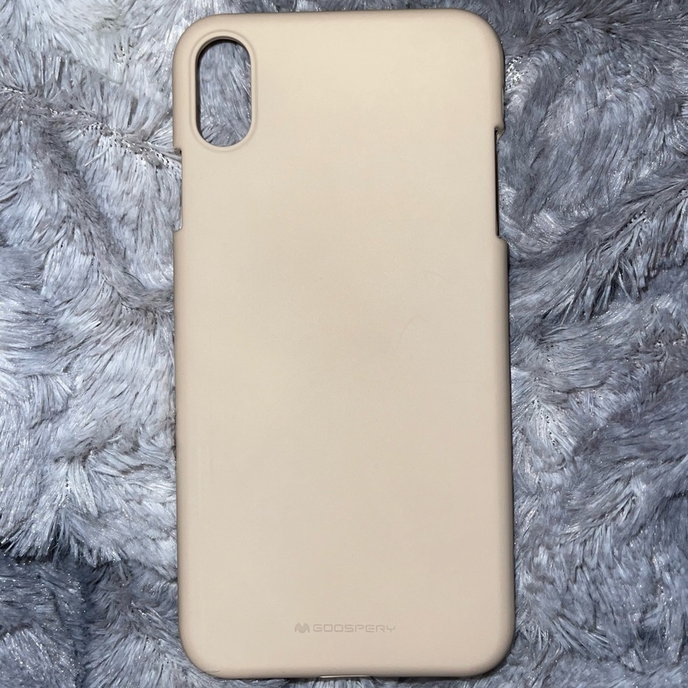 Beige Goospery Liquid Silicone iPhone XS Max Case